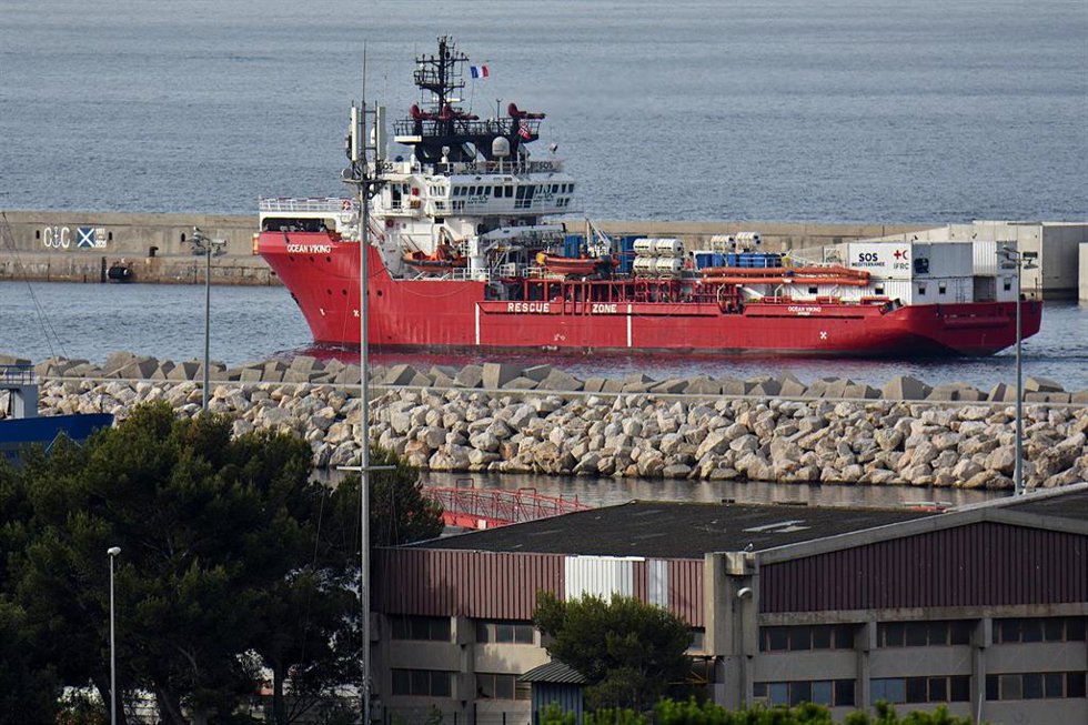 Archivo - El barco de rescate 'Ocean Viking'