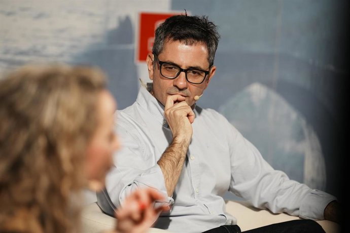 El ministro de Presidencia, Justicia y Relaciones con las Cortes, Félix Bolaños, en un acto del PSE-EE en Bilbao