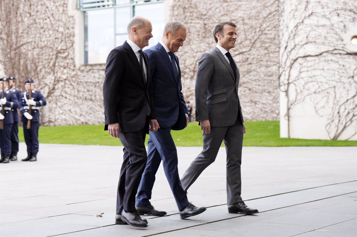 Scholz, Macron, and Tusk unveil plan to boost arms sales globally in support of Ukraine