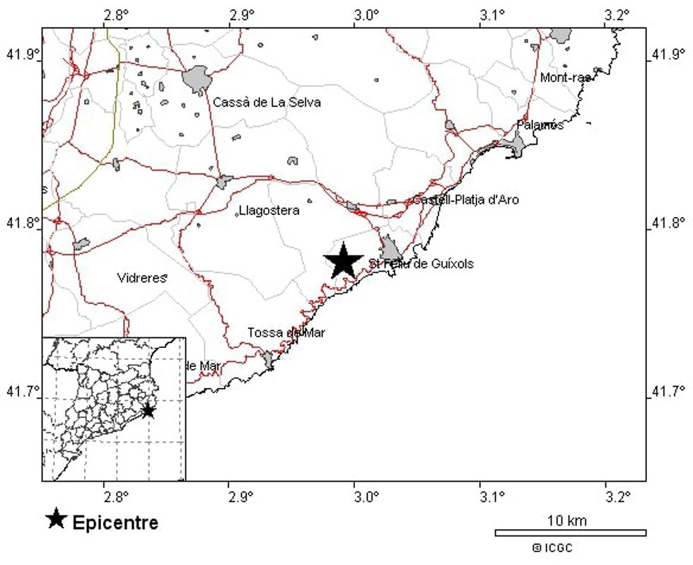Epicentro del terremoto