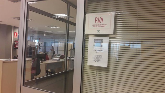 Archivo - Imagen de archivo de una de las sedes del Registro de Voluntades Vitales Anticipadas de Andalucía en la provincia de Sevilla.
