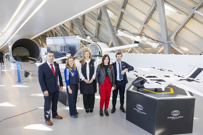 El proyecto de aerotaxi de Crisalion se expone en Mobility City Zaragoza.