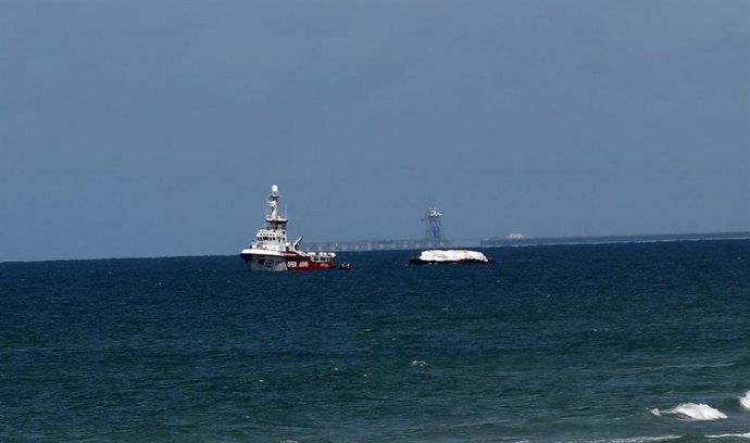 El vaixell 'Open Arms' davant de la costa de la Franja de Gaza