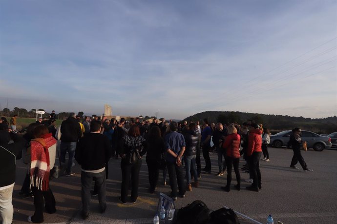 Protesta de divendres davant de la presó de Lledoners a Sant Joan de Vilatorrada, Barcelona