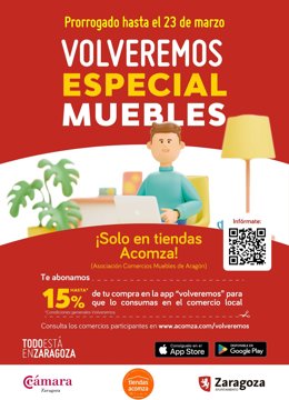 Cartel de 'Volveremos' Zaragoza.