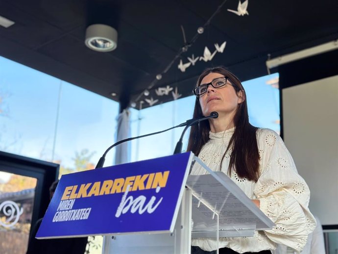 Archivo - La candidata a lehendakari de Elkarrekin Podemos, Miren Gorrotxategi