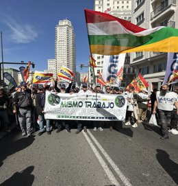 Manifestantes de La Rioja