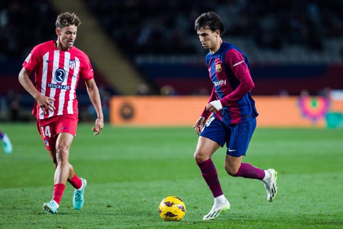 Archivo - Joao Felix of FC Barcelona in action during the Spanish league, La Liga EA Sports, football match played between FC Barcelona and Atletico de Madrid at Estadi Olimpic de Montjuic on December 03, 2023 in Barcelona, Spain.