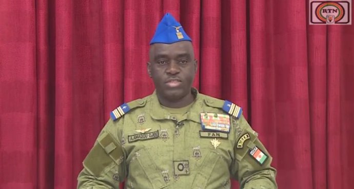 Coronel Amadou Abdramane, miembro del Consejo Nacional para la Salvaguardia de la Patria (CNSP) de Níger.