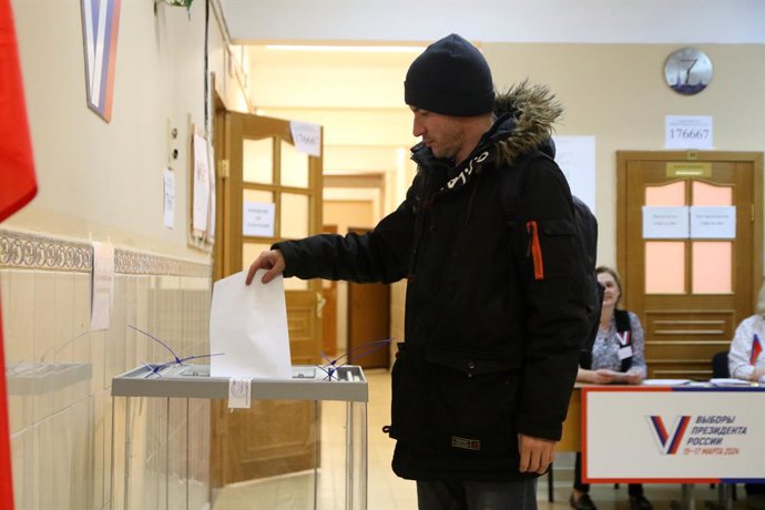 Imagen de archivo de las elecciones presidenciales en Rusia de 2024 