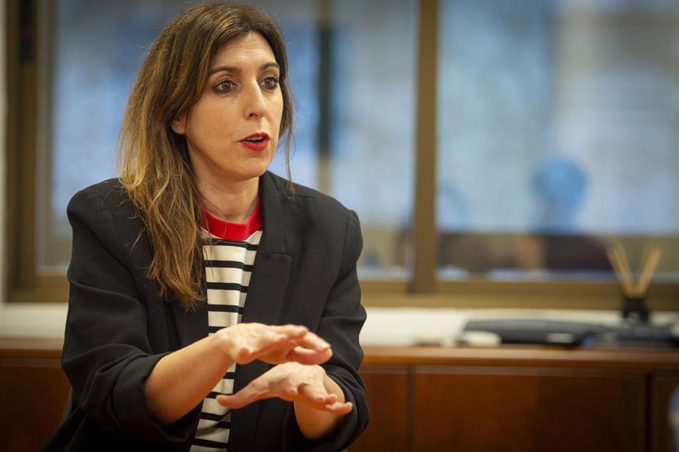 La directora del CA2M, Tania Pardo, durante una entrevista con Europa Press.