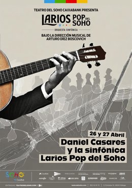 Daniel Casares tocará con la orquesta Larios Pop del Soho el 26 y 27 de abril en el Teatro del Soho