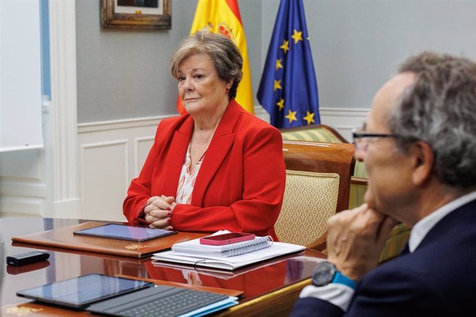 Archivo - La presidenta del Tribunal de Cuentas, Enriqueta Chicano, durante un pleno ordinario del Tribunal de Cuentas, a 26 de Octubre de 2023, en Madrid (España).