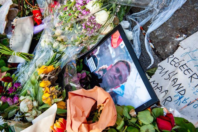 Memorial por Alexei Navalni en Ámsterdam 