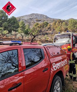 Agricultura.- Incendis.- Estabilitzat l'incendi declarat aquest diumenge a Muro d'Alcoi