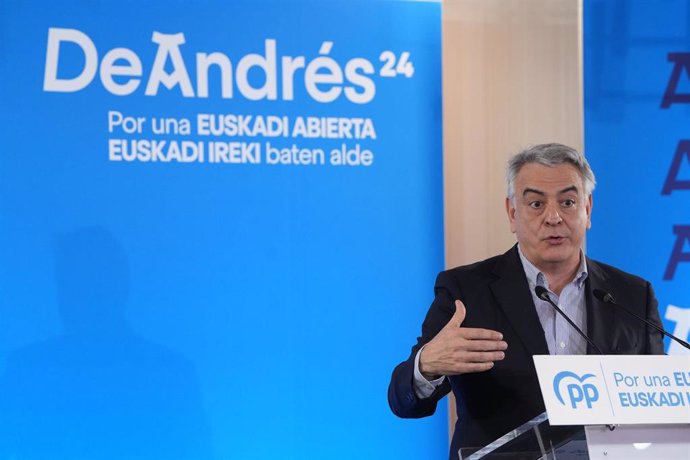 El presidente del PP vasco y candidato a Lehendakari, Javier de Andrés