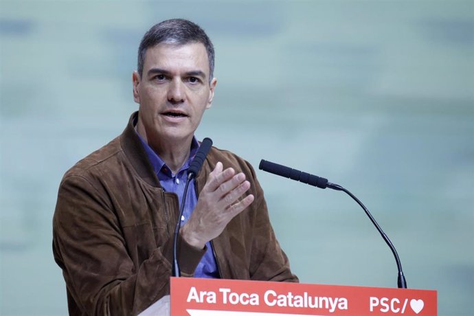 El secretario general del PSOE y presidente del Gobierno, Pedro Sánchez, en un acto del psoe