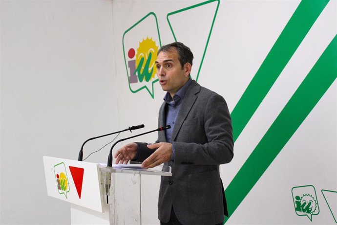El coordinador de IU Andalucía y diputado de Sumar en el Congreso, Toni Valero, este lunes