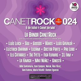 Cartell del festival Canet Rock 2024