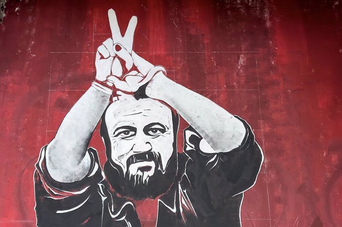 Mural de Marwan Barghouti, alt càrrec de Fatah