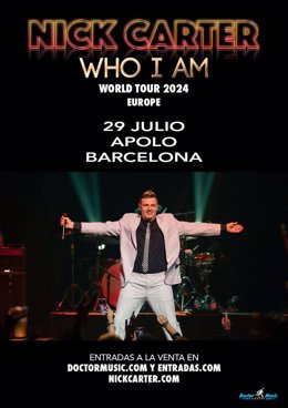 Cartel del concierto de Nick Carter en Barcelona