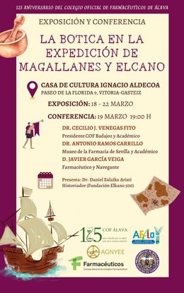La Casa de Cultura de Vitoria acoge la próxima semana la exposición "La botica en la expedición de Magallanes y Elcano"