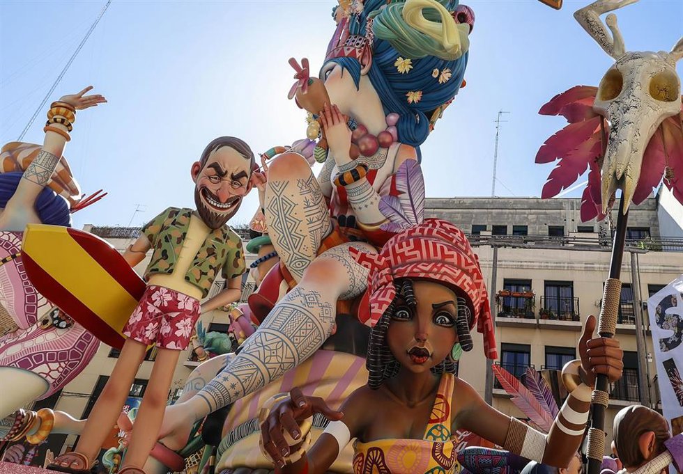 Imagen de una de las fallas de 2024 en Valncia.