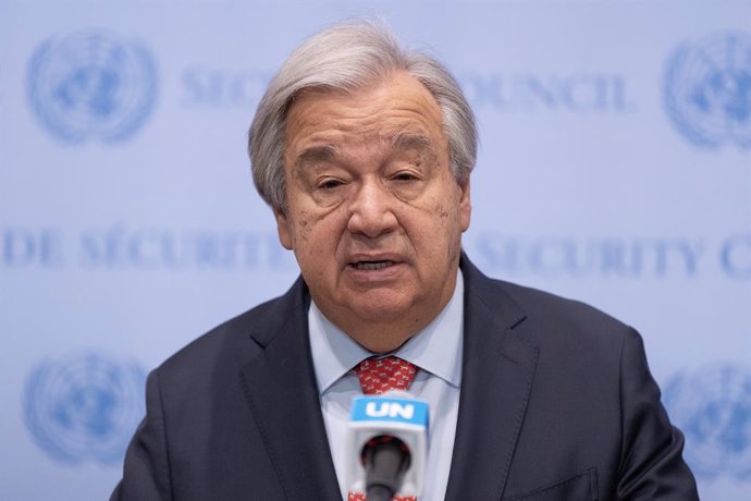 March 11, 2024, New York, New York, United States: Secretary-General Antonio Guterres delivers remarks on start of holy month of Ramadan calling for ceasefire and release of hostages at UN Headquarters in New York