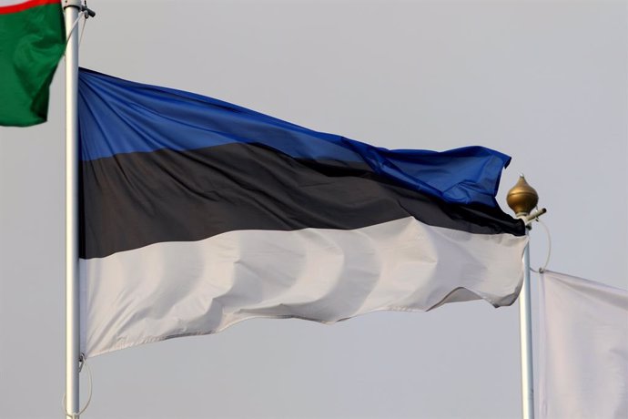 Archivo - Imagen de archivo de la bandera de Estonia.