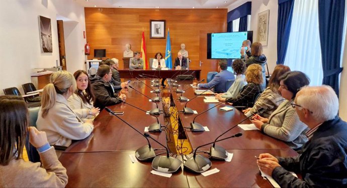 La consejera de Salud, Concepción Saavedra, durante la presentación del plan funcional del nuevo centro de salud de Cangas del Narcea, anexo al Hospital Carmen y Severo Ochoa