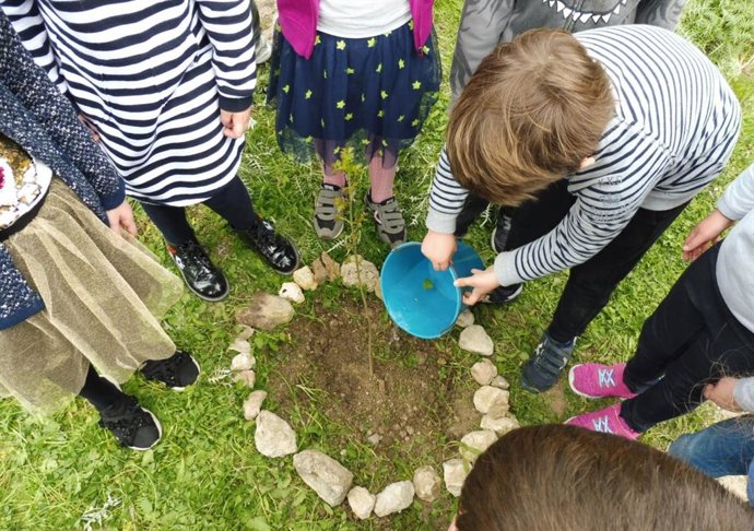 Actividad escolar en la Semana Forestal Mundial.