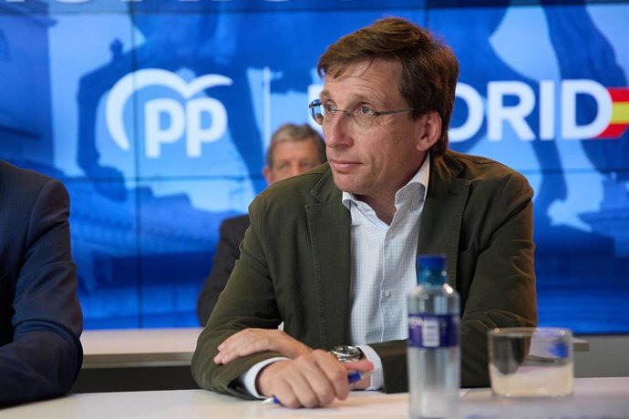 El alcalde de Madrid, José Luis Martínez-Almeida, durante el Comité Ejecutivo Autonómico del Partido Popular de Madrid