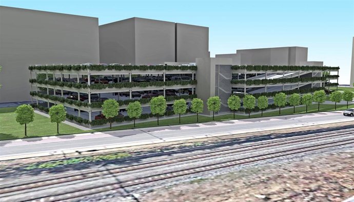 Archivo - Infografía del aparcamiento en altura de La Carmencita