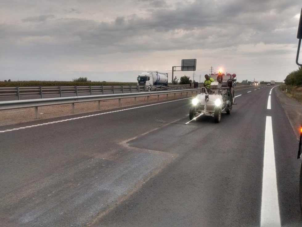 Trabajos de conservación de carreteras.