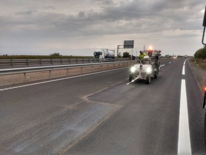 Trabajos de conservación de carreteras.