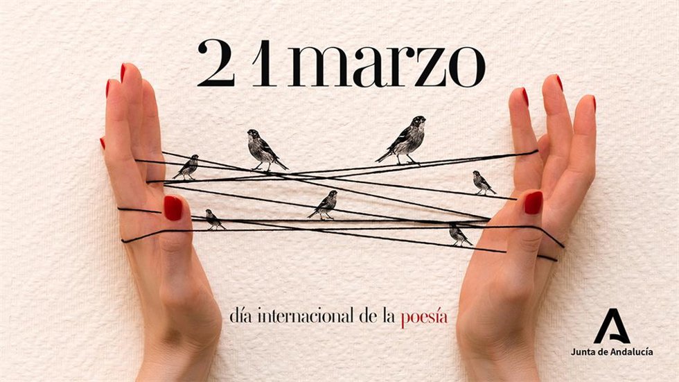 Cartel del Día Internacional de la Poesía.