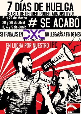 Los sindicatos convocan siete días de huelga en la consultora DXC en marzo, abril y junio