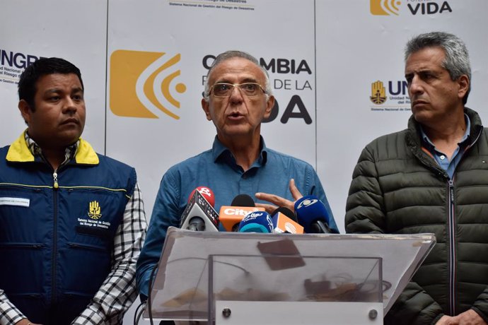 Archivo - January 26, 2024, Bogota, Cundinamarca, Colombia: Colombia's minister of defense Ivan Velasquez during a press conference held by the ministers of Ambient, Interior and Defense in Bogota, Colombia as a response to the forest fires presented on p