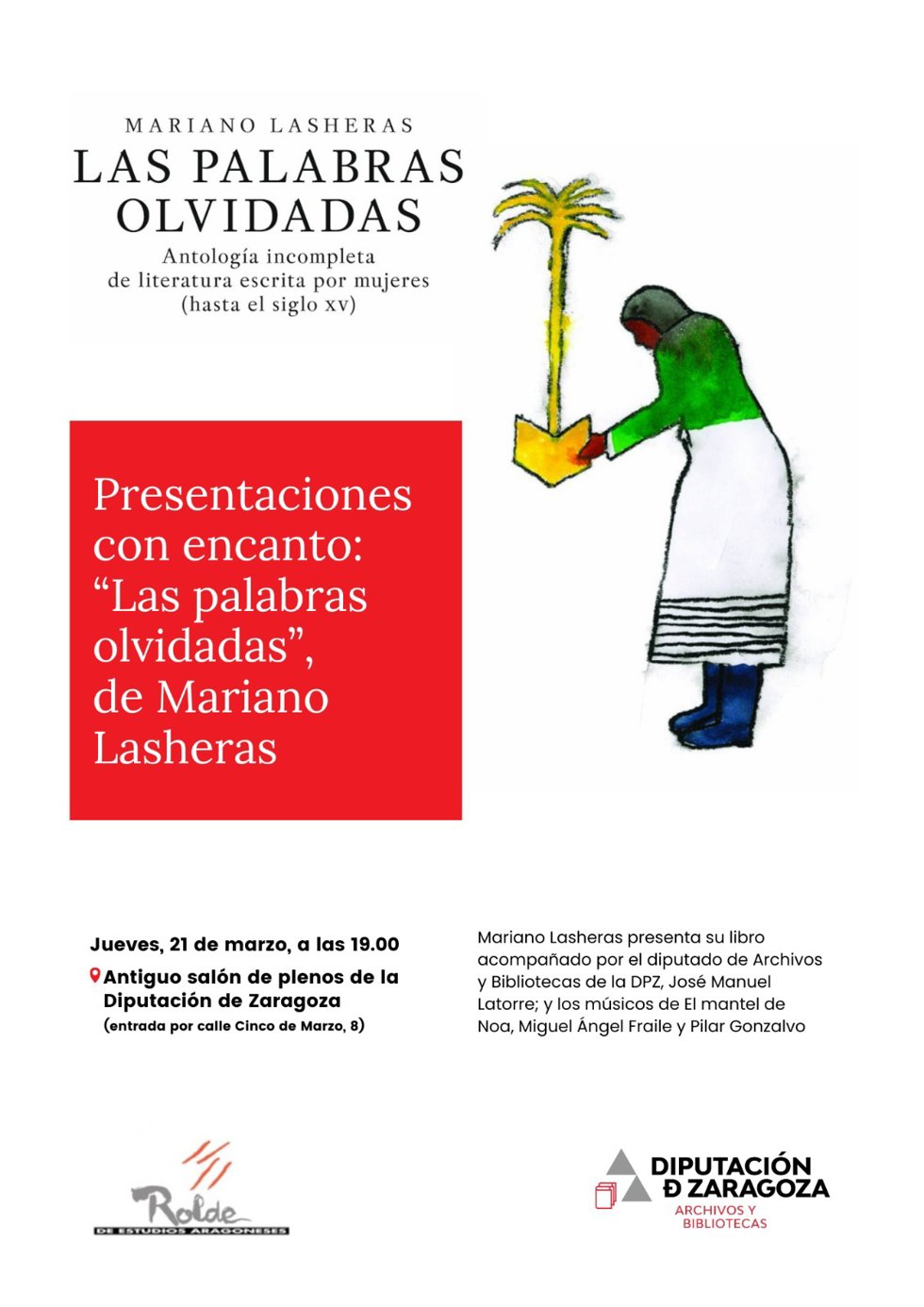 Cartel de la presentación de "Las palabras olvidadas".