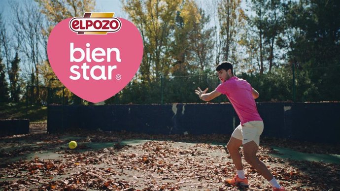 Imagen de la nueva campaña de ElPozo Bienstar en la que aparece el tenista Carlos Alcaraz