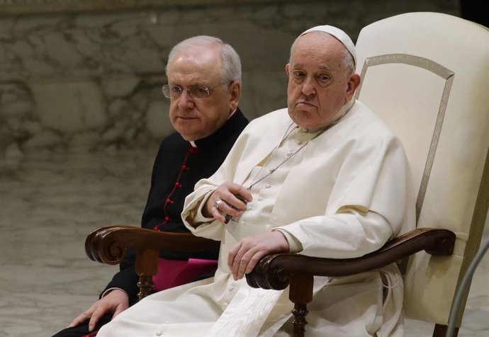 Archivo - 31 January 2024, Vatican, vatican: Pope Francis pictured during his Wednesday General Audience in St. Peter's Square at the Vatican. Photo: Evandro Inetti/ZUMA Press Wire/dpa