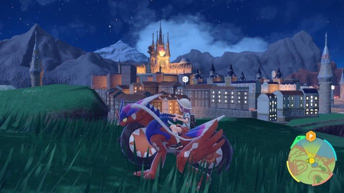 Archivo - Pokémon Escarlata. Koraidon con la Academia de fondo.