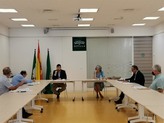 Archivo - Reunión del jurado del Premio 'Archivo Hispalense' de la Diputación de Sevilla. Imagen de archivo.