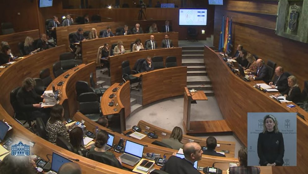 Votación en el pleno de la Junta General