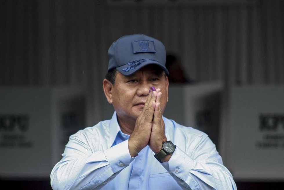 Archivo - El presidente electo de Indonesia, Prabowo Subianto