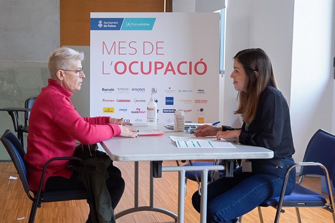 Una de las personas participantes en el Mes del Empleo de PalmaActiva.