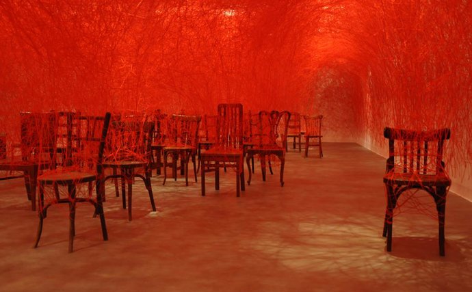Exposición 'Chiharu Shiota' en la Fundació Antoni Tpies de Barcelona