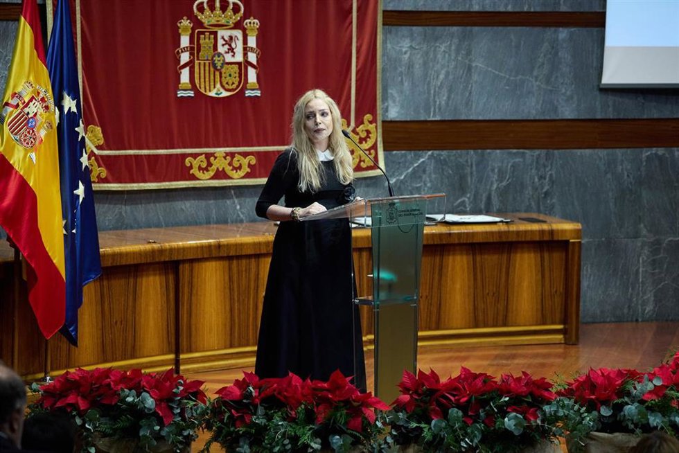 Archivo - La presidenta del Observatorio contra la Violencia Doméstica y de Género y vocal del CGPJ, Ángeles Carmona, interviene durante le acto de entrega del XVIII premio de reconocimiento a la labor más destacada en la erradicación de la violencia de