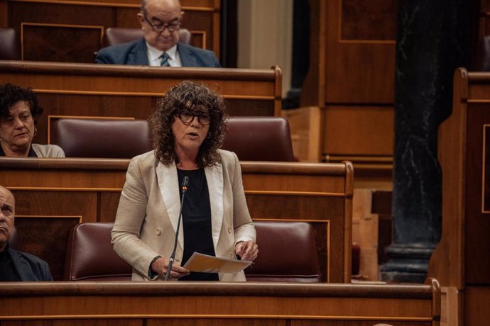 La portavoz adjunta de Esquerra Republicana (ERC), Teresa Jord, en el Congreso de los Diputados, a 20 de marzo de 2024, en Madrid (España). 