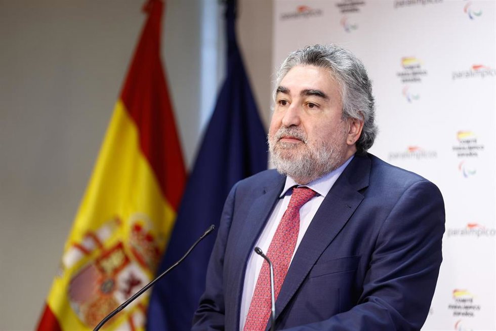 Jose Manuel Rodríguez Uribes, presidente del CSD, durante un acto